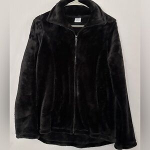 Serra Super Black Soft Faux Fur Jacket sz Med